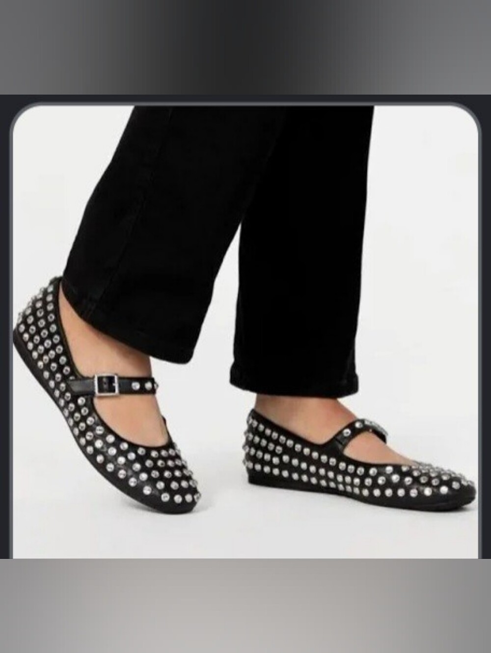Women's Issa Rhinestone Mary Jane Ballet Flats - A New Day Size 8